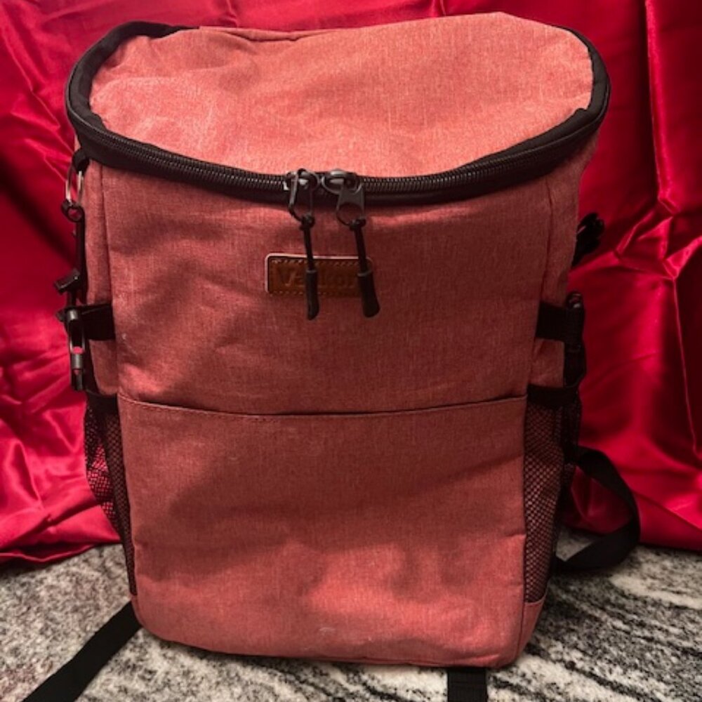 Vankor pink Camping Cooler Backpack leak-proof thermal lining for warm or‎ cold